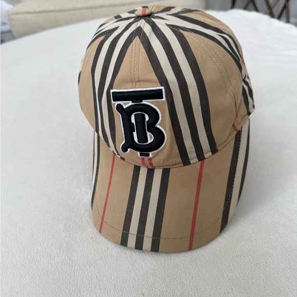 Burberry Tan Cap with Black and Red Accents main image 4